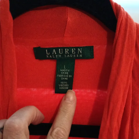 Lauren Red Cap Sleeve Wrap Blouse - Picture 3 of 3